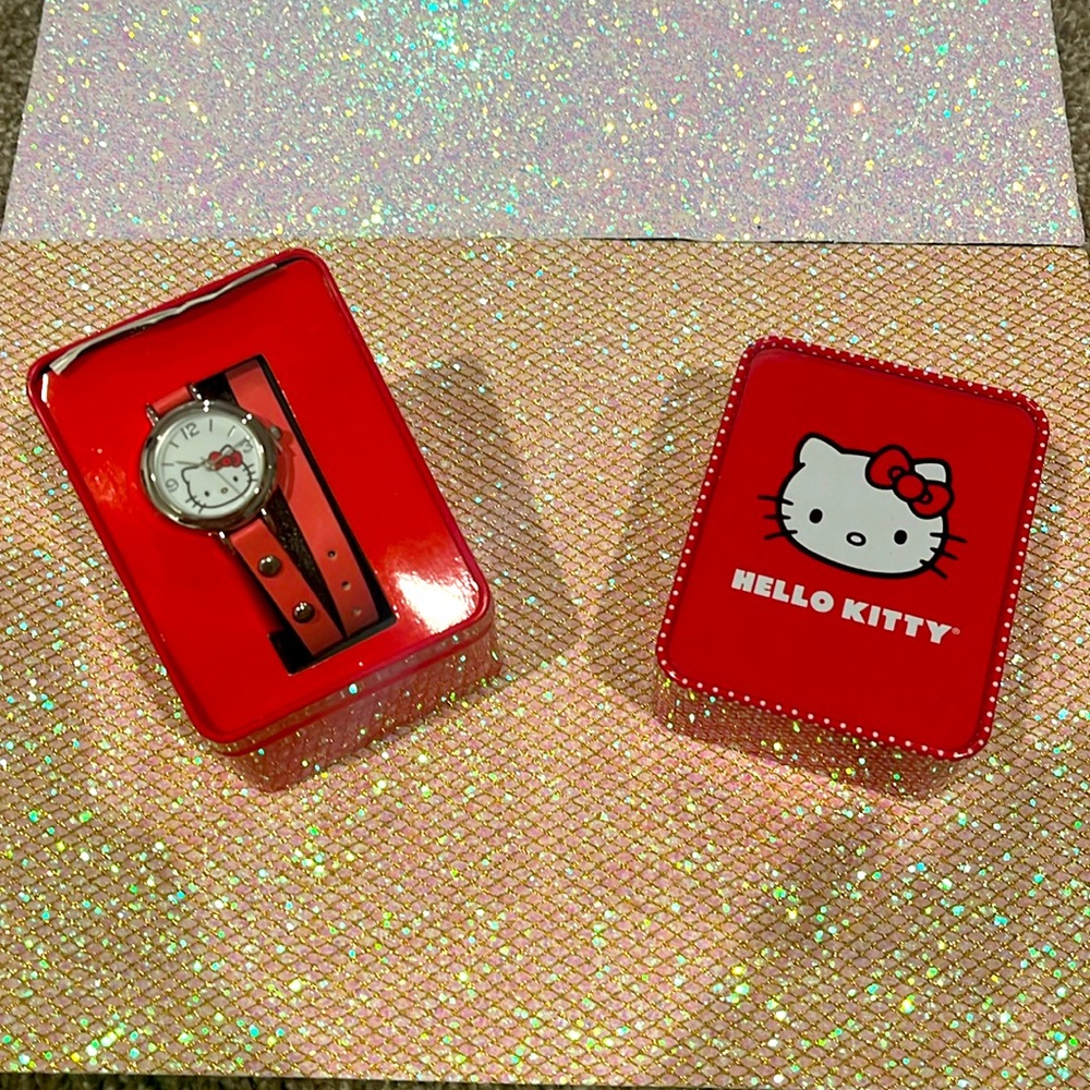 Hello kitty double strap red watch, Simmons Jewelry Company never worn